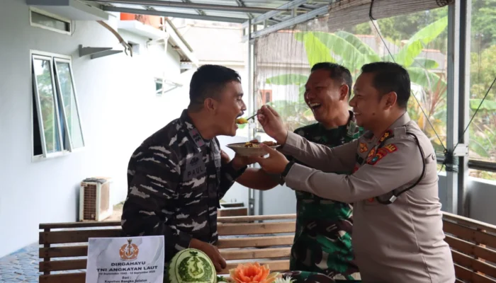 Kapolres Basel dan Dandim 0432 Hadiri HUT ke-80 TNI AL