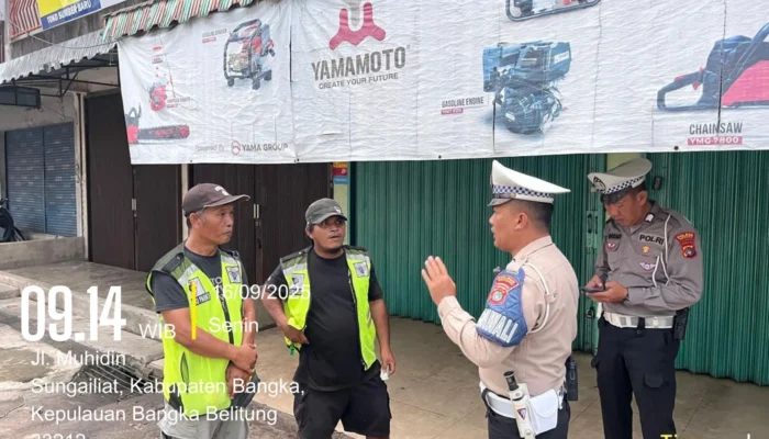 Satlantas Polres Bangka Latih Juru Parkir 12 Gerakan Lalu Lintas