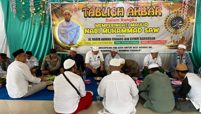 Polres Bangka Barat Amankan Kegiatan Tabligh Akbar Maulid Nabi Muhammad SAW di Desa Air Limau