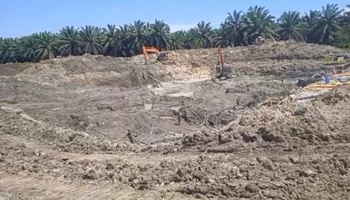 Bukan Lagi Rencana, CV Sudah Menambang di Kebun Sawit PT GML Meski Warga Protes