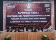 KPU Bangka Gelar Pleno Terbuka Rekapitulasi Suara Pilkada Ulang 2025