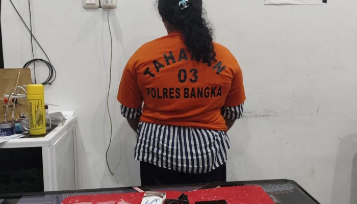 Ciduk IRT di Sungailiat, Polres Bangka Sita 16,76 Gram Sabu
