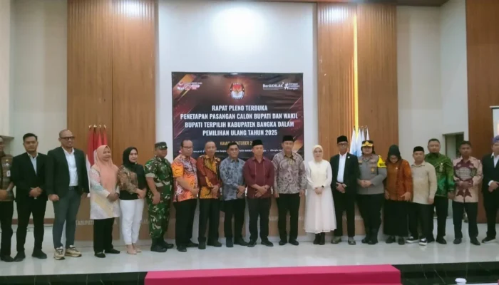 KPU Bangka Resmi Tetapkan Fery Insani – Syahbudin sebagai Bupati dan Wakil Bupati Terpilih