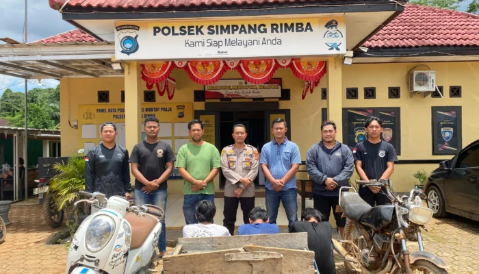 Polsek Simpang Rimba Tangkap Tiga Pelaku Pencurian Sawit di Perkebunan PT BAM