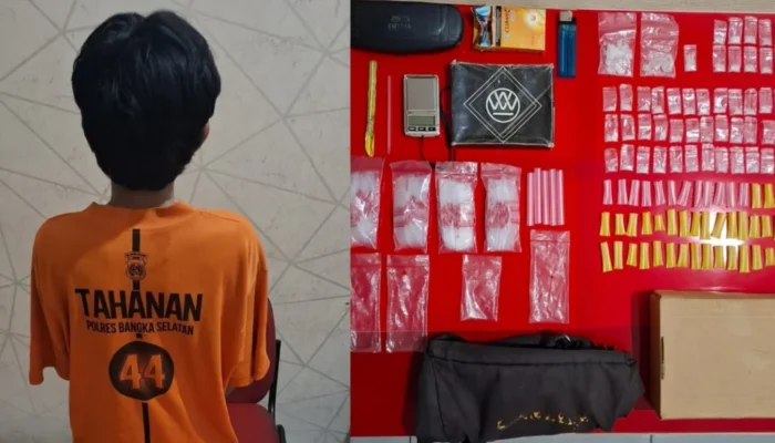 Satresnarkoba Polres Bangka Selatan Tangkap Pemuda Dusun Limus, Amankan 18,76 Gram Sabu