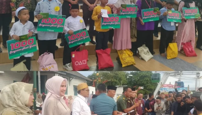 Hj Elizia Herdavid Turut Berbagi Bingkisan dan Kebahagiaan untuk  1000 Anak Yatim Se-Bangka Selatan