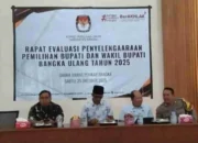 KPU Bangka Gelar Evaluasi Pilkada Ulang 2025 Bersama PPK dan PPS