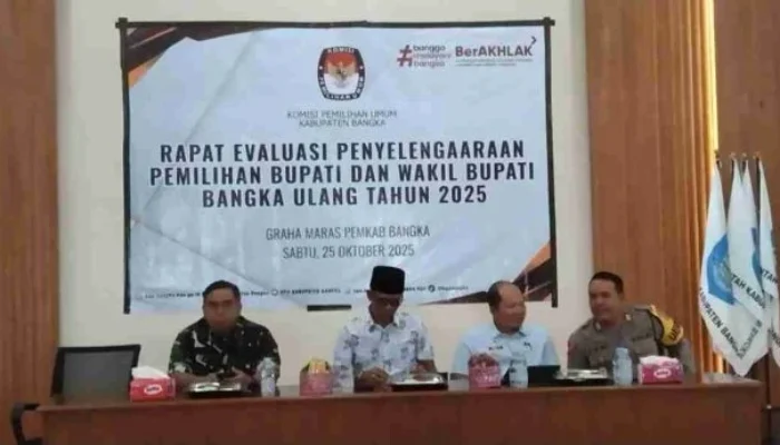 KPU Bangka Gelar Evaluasi Pilkada Ulang 2025 Bersama PPK dan PPS