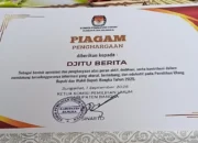 Media Djituberita.com Raih Penghargaan KPU Bangka, Bukti Dedikasi dalam Mengawal Demokrasi Pemilukada 2025
