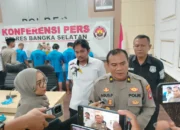 Konferensi Pers Polres Bangka Selatan: 7 Pelaku Pencurian Dibekuk, 1 DPO Masih Diburu