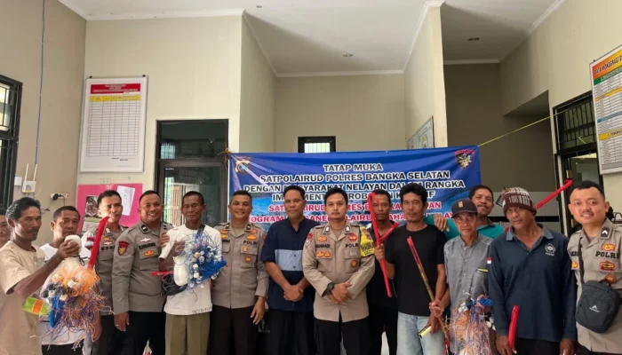 Polairud Sahabat Nelayan, Upaya Bangun Kamtibmas di Perairan Bangka Selatan