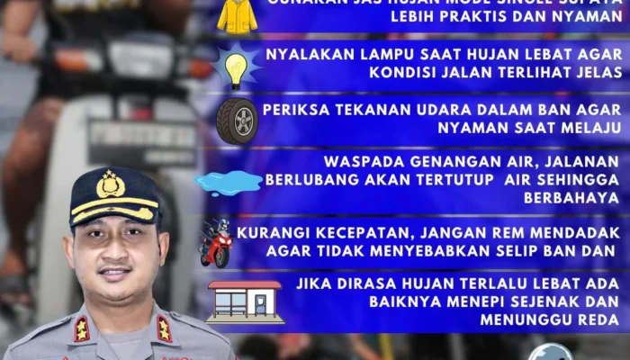 Hujan Meningkat, Kapolres Bangka Keluarkan Himbauan Keselamatan Berlalu Lintas