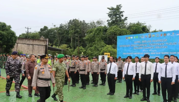 Apel Gelar Pasukan Operasi Lilin 2025, Polres Basel Perkuat Sinergi TNI-Polri Amankan Nataru