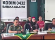 Wakil Bupati Bangka Selatan Debby Vita Dewi Hadiri Zoom Meeting Rapurna TMMD ke-46 TA 2025 di Makodim 0432