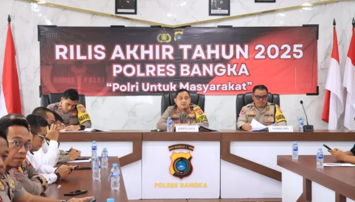 Kasus Narkotika Naik 25,6 Persen, Polres Bangka Ungkap Capaian Akhir Tahun 2025
