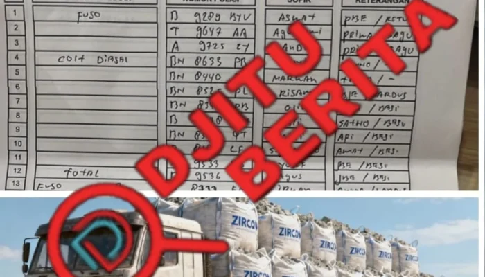 Dugaan Penyelundupan Ilmenit dan Zirkon Terungkap di Jalur Pangkalbalam–Tanjung Priok