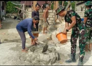 Kepedulian TNI, Satgas TMMD ke-127 Rehab Rumah Warga Kurang Mampu