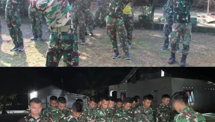 Tanamkan Disiplin dan Fisik Prima, Satgas TMMD Ke-127 Rutin Apel Pagi dan Malam