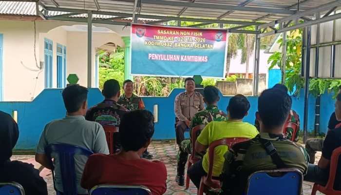 TMMD Ke-127 Kodim 0432/Basel Perkuat Kesadaran Kamtibmas Warga Desa Penutuk
