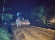 TMMD ke-127 Genjot Pembangunan Jalan Pulau Lepar, Satgas Kerja Hingga Malam