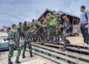 TMMD Ke-127 Kodim 0432/Basel Tanam 300 Pohon di Desa Penutuk, Dorong Kesadaran Lingkungan