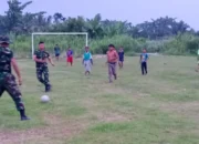 Satgas TMMD Ke-127 Kodim 0432/Basel Olahraga Bersama Warga Penutuk, Perkuat Kemanunggalan