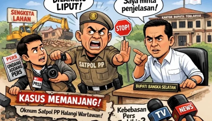 Dugaan Penghalangan Wartawan oleh Oknum Satpol PP Bangka Selatan Berbuntut Panjang, Bupati Riza Minta Penjelasan!