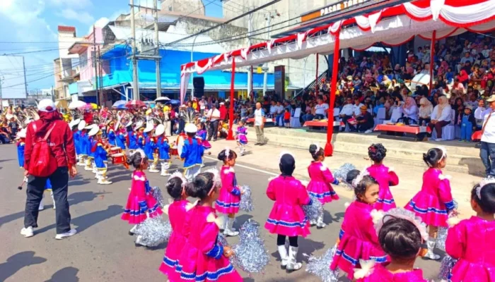 Parade Drumband TK Meriahkan HPN 2026 dan HUT Bangka Selatan