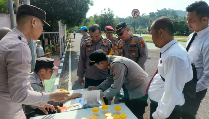 Polres Bangka Selatan Lakukan Tes Urine Mendadak, Seluruh Pejabat Utama Dinyatakan Negatif Narkoba