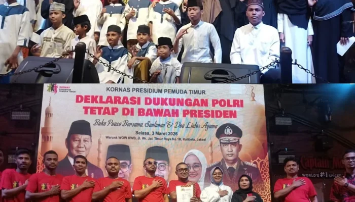 Kornas Pemuda Timur Deklarasi Dukungan Polri di Bawah Presiden, Berbagi Kebahagiaan Bersama Anak Yatim