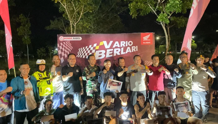 Cegah Balap Liar, Polres Bangka Selatan Hadirkan Event “Mendadak Atlet” di Pemda Basel