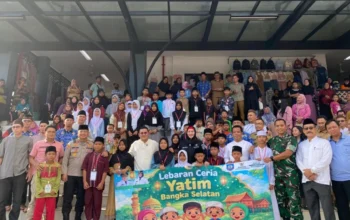 Lebaran Ceria di Toboali: Bupati, Wabup, Forkopimda Basel Dampingi Anak Yatim Belanja dan Bukber