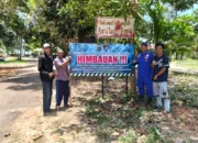Satpolairud Polres Basel Pasang Spanduk Imbauan di Pantai Tanjung Kerasak Jelang Libur Lebaran