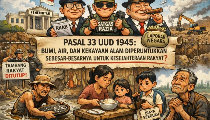 Pasal 33 UUD 1945: Kekayaan Alam untuk Kemakmuran Rakyat, Tapi Rakyat yang Mana?