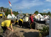 Aksi Bersih Pemakaman, Polres Bangka Ajak Warga Peduli Lingkungan