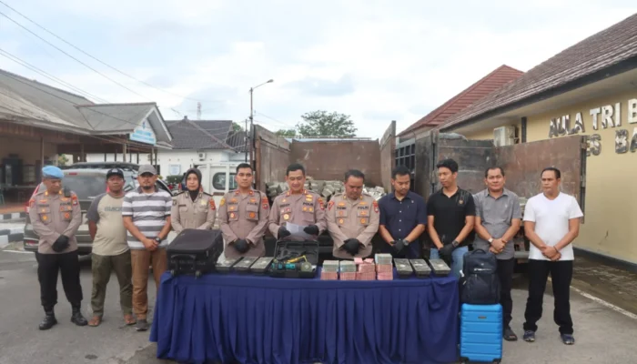 Tim Gabungan Polres Bangka dan Polda Babel Berhasil Ungkap Kasus Pencurian Balok Timah