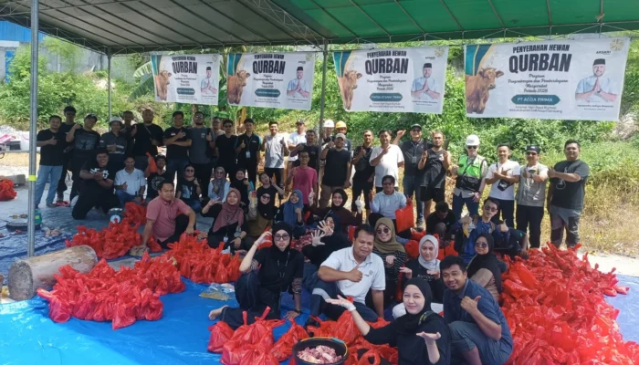 Peduli Karyawan, PT MSP Potong Lima Sapi Kurban, Harwendro: Kompak untuk Perusahaan