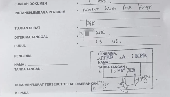 Bukti Surat Laporan Diterima, KAMAKSI Seret Dugaan KKN Gubernur Kaltim ke KPK
