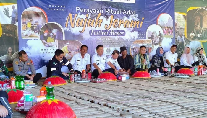 Bupati dan Wakil Bupati Bangka Hadiri Ritual Adat Nujuh Jerami di Belinyu