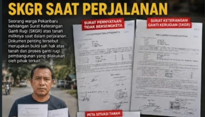 Warga Kampar Laporkan Kehilangan Surat Tanah SKGR dalam Perjalanan di Pekanbaru
