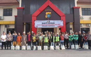 Sambut HUT Bhayangkara ke-80, Polres Bangka Bantu Ojol, Lansia hingga Anak Yatim