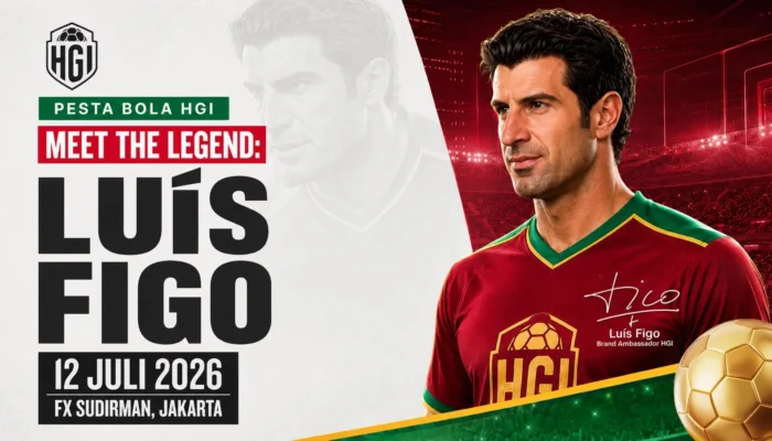 Catat Tanggalnya! Luís Figo Bakal Ramaikan Puncak Pesta Bola HGI 2026 di fX Sudirman