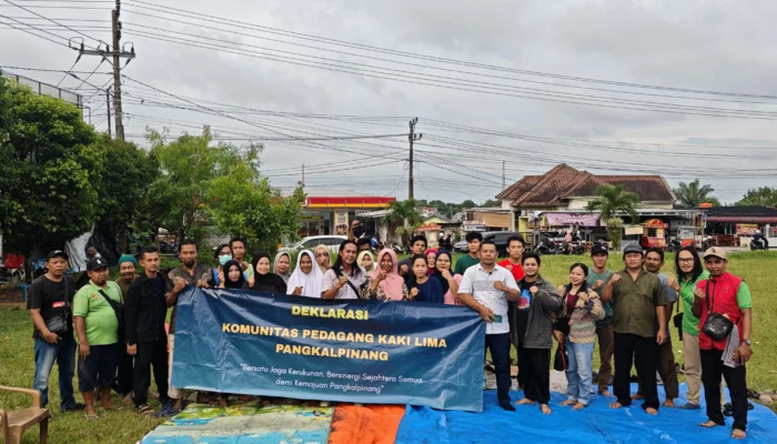 Komunitas PKL Pangkalpinang Deklarasikan Komitmen Jaga Kondusivitas Demi Ekonomi Kerakyatan