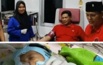 Ketua DPC PDIP Bangka Erigustian Donorkan Darah demi Selamatkan Bayi Aulia