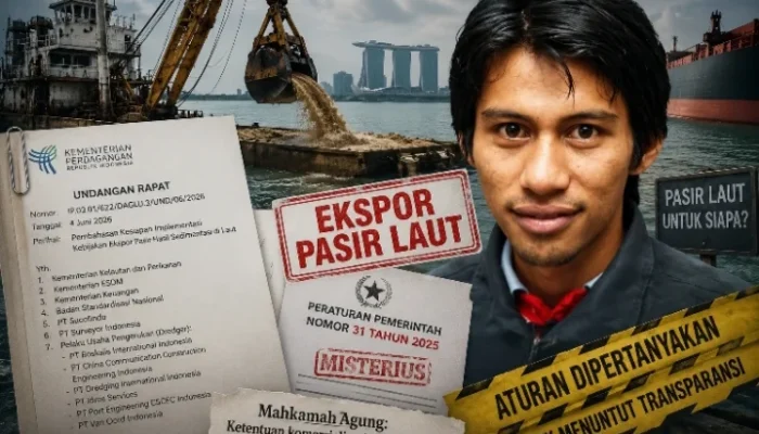 CERI Beberkan Dokumen Kemendag, Singapura Diduga Jadi Tujuan Ekspor Pasir Laut