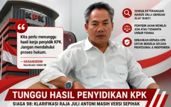 SIAGA 98: Kepastian Hukum Dugaan Amplop Raja Juli Antoni Ditentukan Fakta, Bukan Klarifikasi