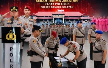 Kapolres Bangka Selatan Pimpin Pergantian Kasat Polairud, Ini Pesannya kepada Pejabat Baru
