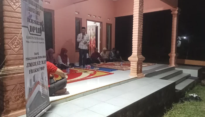 Ketua DPRD Bangka Jumadi Serap Aspirasi Warga Pemali, Soroti Jalan Rusak dan PJU