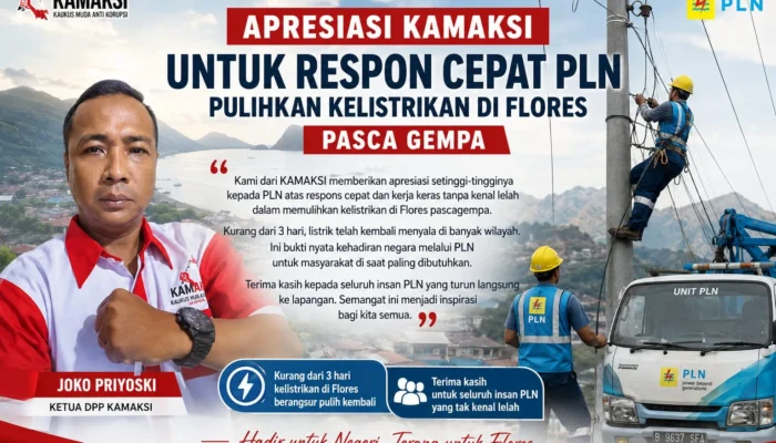 Ketua KAMAKSI Apresiasi Gerak Cepat PLN Pulihkan Listrik Flores Pascagempa