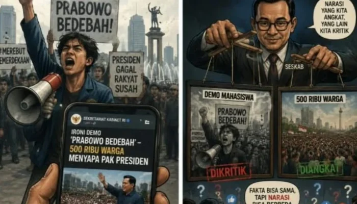 KAMAKSI Soroti Narasi Seskab soal Demo Mahasiswa dan 500 Ribu Warga